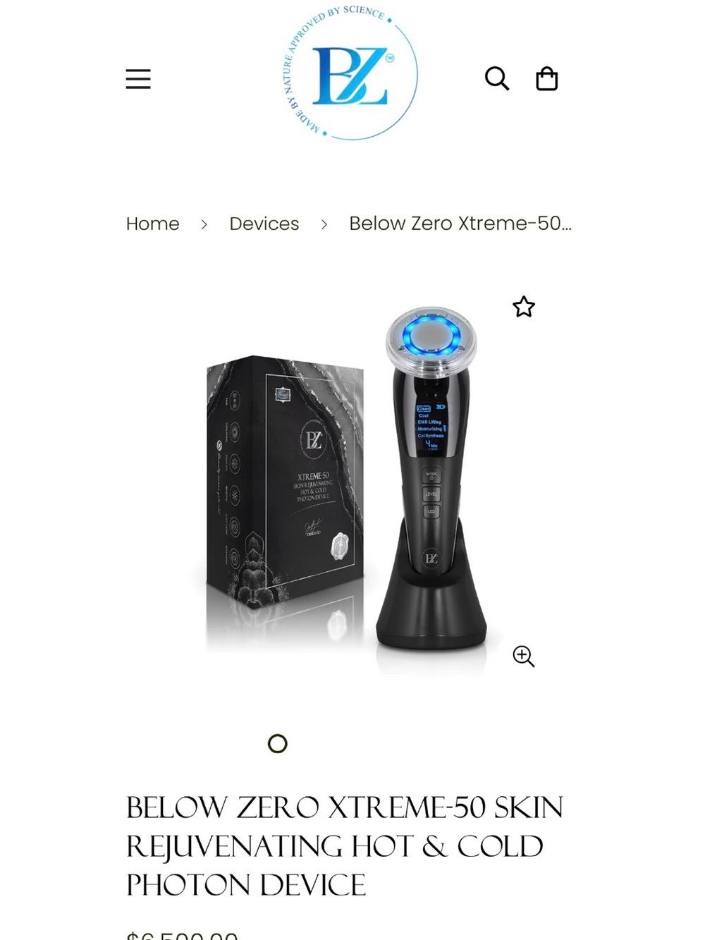 Below Zero Xtreme-50 Skin Rejuvenating Hot & Cold Photon Device - Black